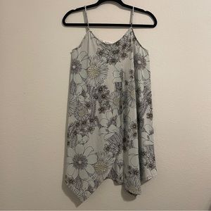 BCBGeneration Light Blue Floral Spaghetti Strap Blouse Size XS